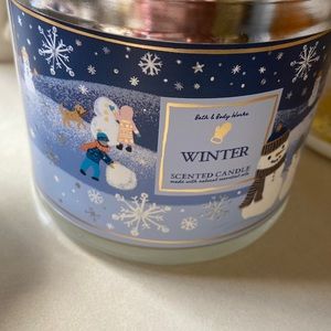 Only lit once bath and body works winter candle